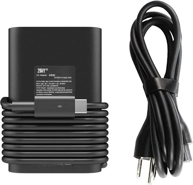 Main image of New 45W USB-C Type C AC Adapter Laptop Charger Replacement for Dell XPS 12 13 9360 9365 9370 9300 9380 9310 2-in-1 Latitude 7200 7210 7370 5175 5285 5290 Chromebook 3100 3400 2in1 LA45NM150 Power
