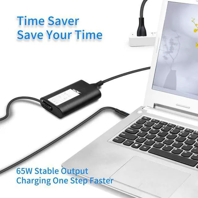 Alt view image 7 of 7 - USB C 65W Laptop Charger AC Power Adapter Fit for Dell XPS 12 9250, 13 9350, Latitude 7370 5285 5179 5290 7285, Compatible with MacBook, Asus, Acer, Hp, Type C Power Supply.