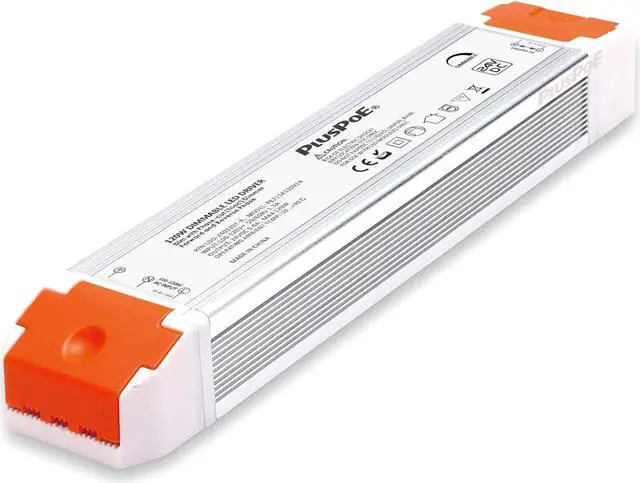 Main image of 120W Dimmable LED Driver, PLUSPOE 110V to 24V Dimming LED Power Supply Transformer Compatible with Lutron, Leviton and Other Wall Dimmer, Aluminum Alloy Housing.