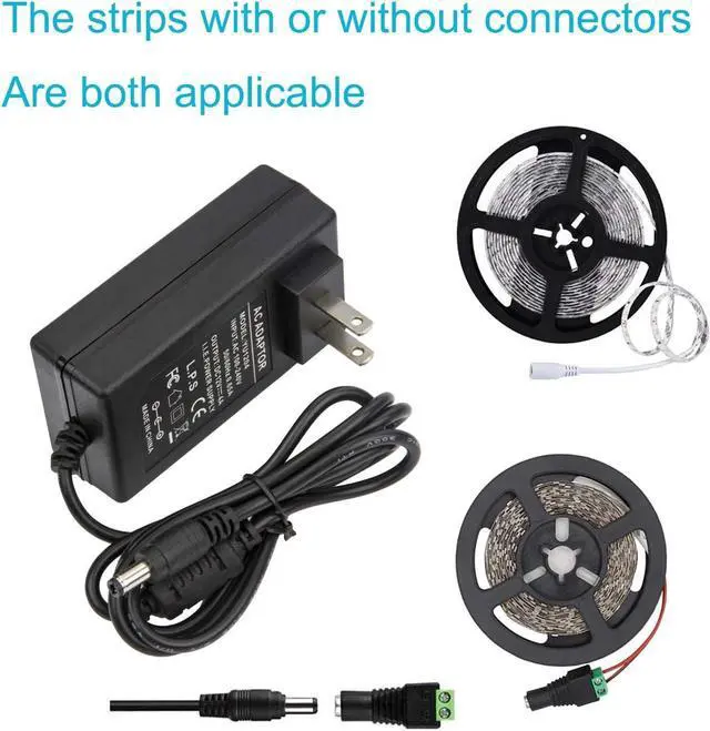 Alt view image 6 of 7 - 12V 4A Power Supply - AC 100-240V 50/60Hz to DC 12 Volt 4 amp 4Amp 48W Power Converter Charger 12V4A + 5.5x2.1mm DC Female Jack Socket for 12V LED Strip Lights CCTV Camera