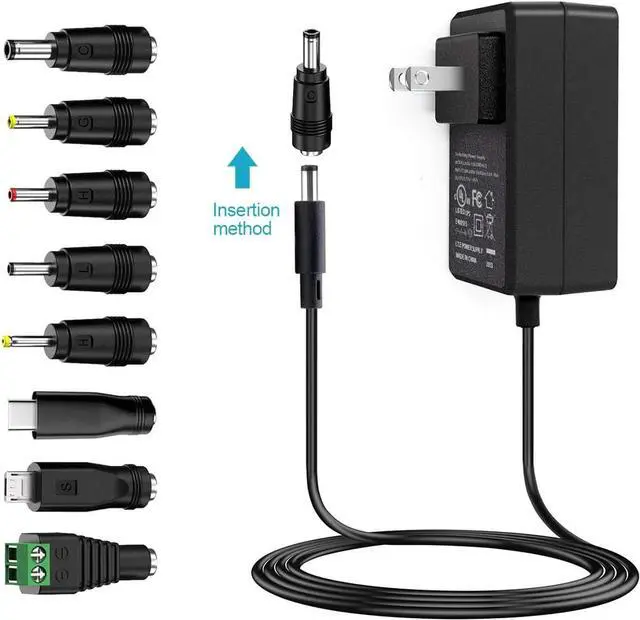 Alt view image 5 of 7 - UL Listed GOOKYO 5V 4A Power Supply 5VDC 4000mA Wall Charger Multi Tip Switching Replacement AC Adapter Fit for Jetson Nano,Atomic Pi,USB Hub,3D Printer,Pi 3/4 and More DC 5v Devices Power Supply - OEM