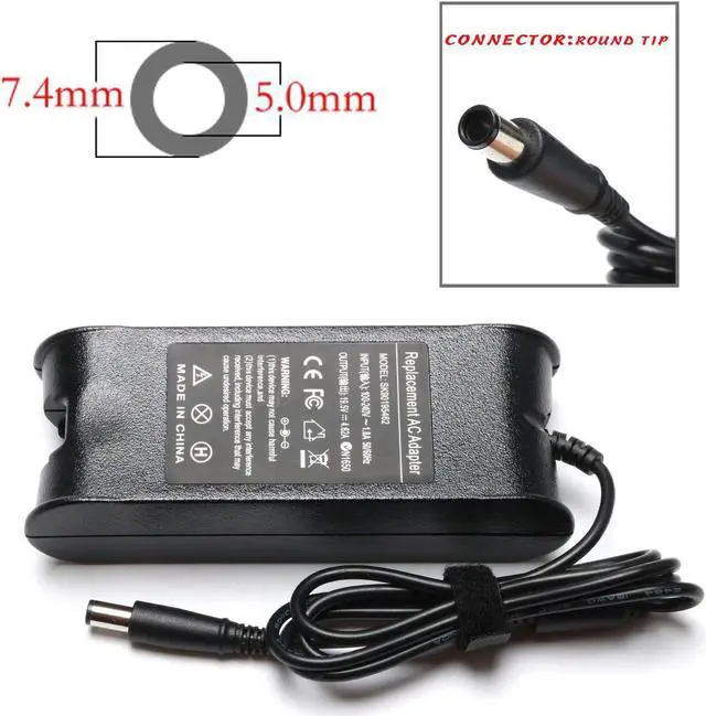 Alt view image 3 of 7 - 90W AC Adapter Laptop Charger for Dell Latitude D830 D820 D630 D620 D610 D520 E4310 E4300 E5400 E5500 E5510 5480 5591 Chromebook 11 3120 3180 3189 0J62H3 PA-10 PA-12 PA12 Notebook Power Supply Cord