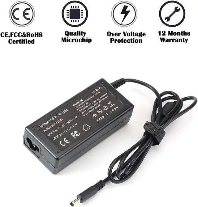 Alt view image 4 of 7 - 65W&45W AC Adapter Laptop Charger for Dell Inspiron 5570 5559 5558 5555 5566 5567 5593 5759 5755 5758 5767 5770 3590 3580 3558 3580 3583 3585 3558 3567 3493 7558 7370 7437 Power Supply Cord