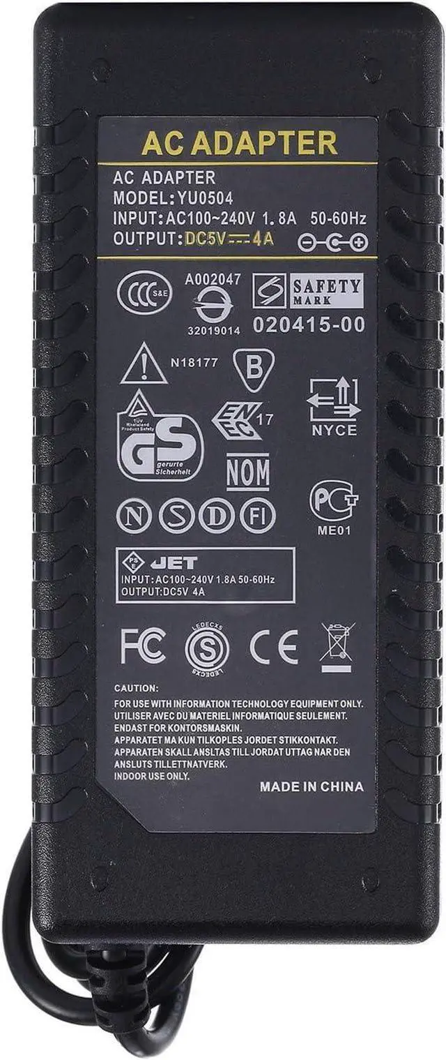 Alt view image 2 of 5 - 5V 4A Power Supply Adapter - COOLM AC 100-240V to DC 5V/4A 20W Charger Plug DC 5.5mm x 2.5mm Universal for Atomic Pi, Jetson Nano, USB Hub, WeBoost 850012 Connect RV 65 RV65, Odroid XU4 / XU4Q