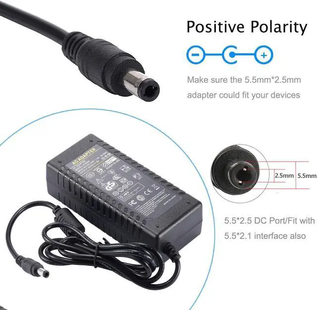 Alt view image 3 of 5 - 5V 4A Power Supply Adapter - COOLM AC 100-240V to DC 5V/4A 20W Charger Plug DC 5.5mm x 2.5mm Universal for Atomic Pi, Jetson Nano, USB Hub, WeBoost 850012 Connect RV 65 RV65, Odroid XU4 / XU4Q
