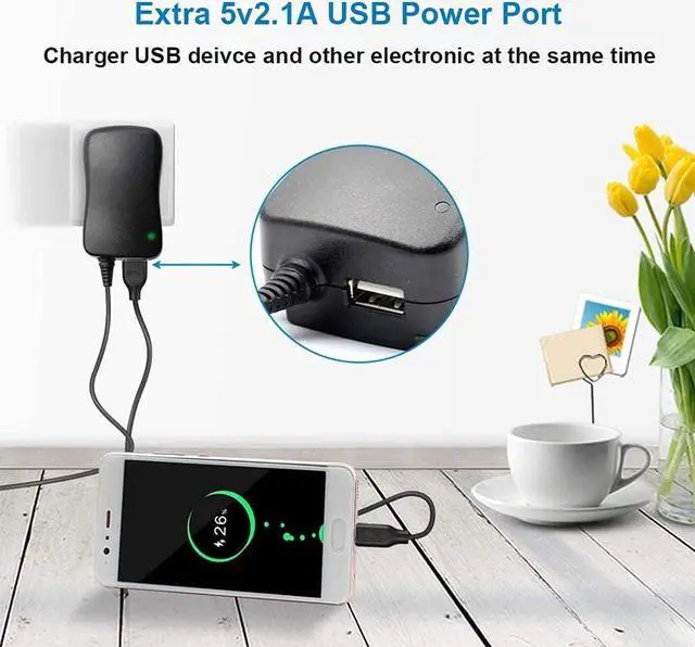 Alt view image 4 of 6 - ZOZO 30W Universal AC Adapter with USB Port and 8 Tips, Adjustable Voltage 3V 4.5V 5V 6V 7.5V 9V 12V DC Power Supply for Household Electronics LED Strip Lights Phone Tablet Webcams Speakers USB Hubs