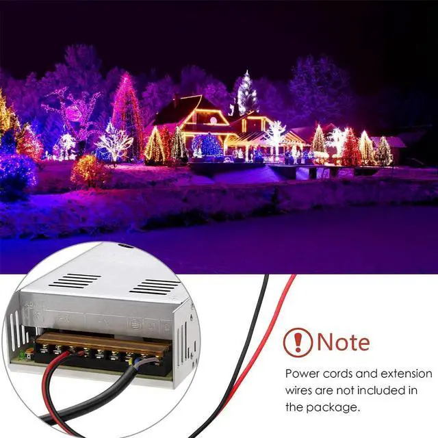 Alt view image 7 of 7 - Aclorol 5V Power Supply 70A 350W 110V / 220V AC to DC 5V 70amp Universal Transformer Switching Driver Converter 5V Power Adapter for WS2812B WS2813 LED Strip Pixel Lights CCTV Camera Security System