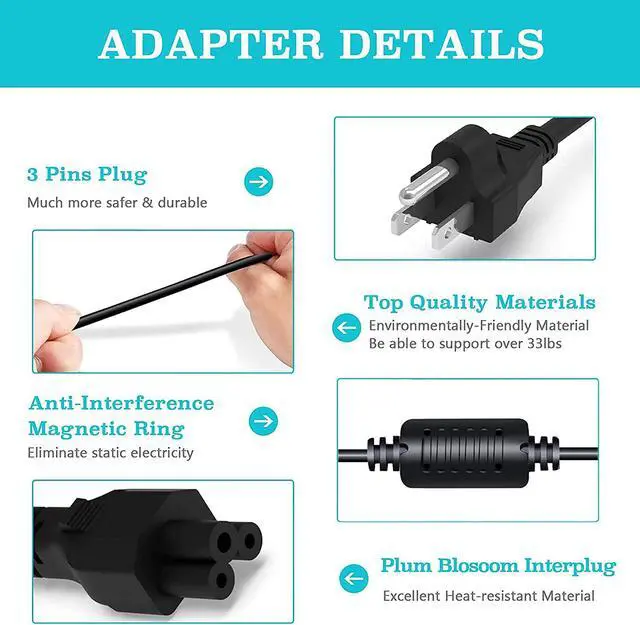 Alt view image 2 of 6 - la90pm130 90W Laptop Charger Ac Adapter For Dell Latitude E6430 7490 E7440 7480 E5470 E7470 E6420 E6420 E6400 E5420 5580 5480 E6410 E6440 E6540 5590 E6530 E6510 E6540 E7450 E1505 E6530 Power With Cord