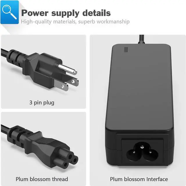 Alt view image 5 of 7 - 40W AC Adapter Charger for Samsung 11.6" Chromebook 2 3 XE500C13-K04US XE500C13 XE501C13 XE303C12 303C 500C 503C XE500C12 XE503C12 W14-026N1A BA44-00322A,40W 12V 3.33A Laptop Power Supply Cord