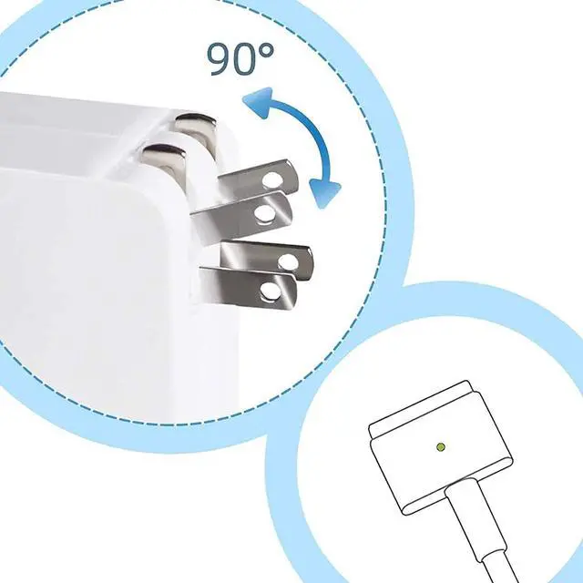 Alt view image 3 of 5 - Replacement Mac Book Air Charger 45W T-Tip AC Shape Connector Power Adapter Charger for Mac Book Air 11 inch and 13 inch After Mid 2012