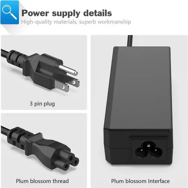 Alt view image 2 of 7 - 65W Laptop Charger for Lenovo Thinkpad T450 T450S T470 T470S T460 T460S T540 T540P T440 T431s G50 G50-45 G50-70; Yoga 2 Pro 11 11S 12 13 14 15 ADLX45DLC2A Notebook Laptop Power Supply Cord