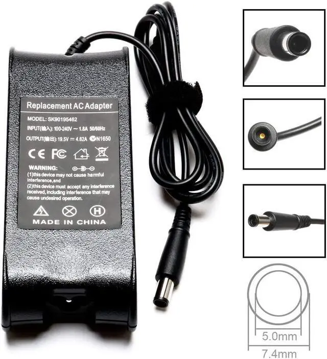 Alt view image 5 of 7 - 19.5V 4.62A 90W AC Adapter Laptop Charger Compatible with Dell Latitude 3330 3440 5480 5591 E6420 E6400 E6510 E6410 E6430 E6440 E5400 E6520 E4310 E4300 E5510 D520 D620 D630 D820 D830 Power Supply Cord