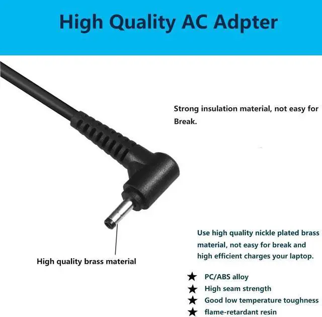Alt view image 3 of 6 - IdeaPad Laptop Charger 65W 45W AC Adapter for Lenovo Laptop 110 110s 120s 130s 310 330S 320 330 510 510s 520 710s Yoga 710 Flex 14 14iwl Laptop Power Supply Cord