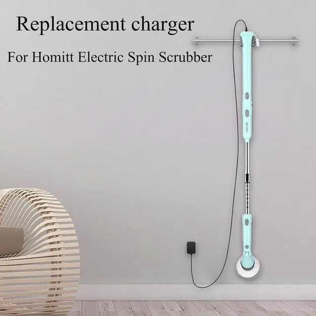 Alt view image 5 of 7 - 9V Charger for LABIGO Electric Spin Scrubber Compatible with Voweek VWS211, SP02, LABIGO LA1, Homitt HM115C HM115CW Electric Spin Scrubber Power Supply Cord Cable