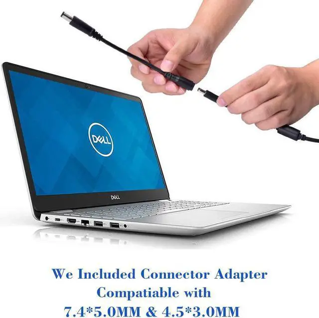 Alt view image 4 of 7 - Laptop Charger for Dell Inspiron XPS 45W 19.5V 2.31A Power Supply AC Adapter Compatible with Dell Inspiron 15 5000 5555 5558 5559 3552, XPS 11 12 13 Ultrabook, HA45NM140 DA45NM140 LA45NM140 HK45NM140