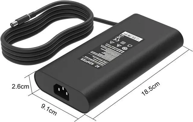 Alt view image 2 of 5 - Mackertop 240W AC Adapter Charger 19.5V 12.3A Laptop Power Supply Compatible with Dell Precision 7730 7720 7520 M6800 M6500 M6600, Dell Alienware M17x M17x R4 M18x M18x R2 PA-9E