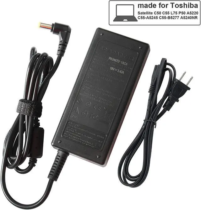 Alt view image 3 of 6 - Futurebatt AC Adapter Laptop Charger for Toshiba Satellite C55 C50 C55D C655 C655D C850 C855 C855D L755 L655 L745 L775 L855 L505 L55 S55 P50 P50T P755 A665 A505 A205 A105 Notebook Power Supply Cord
