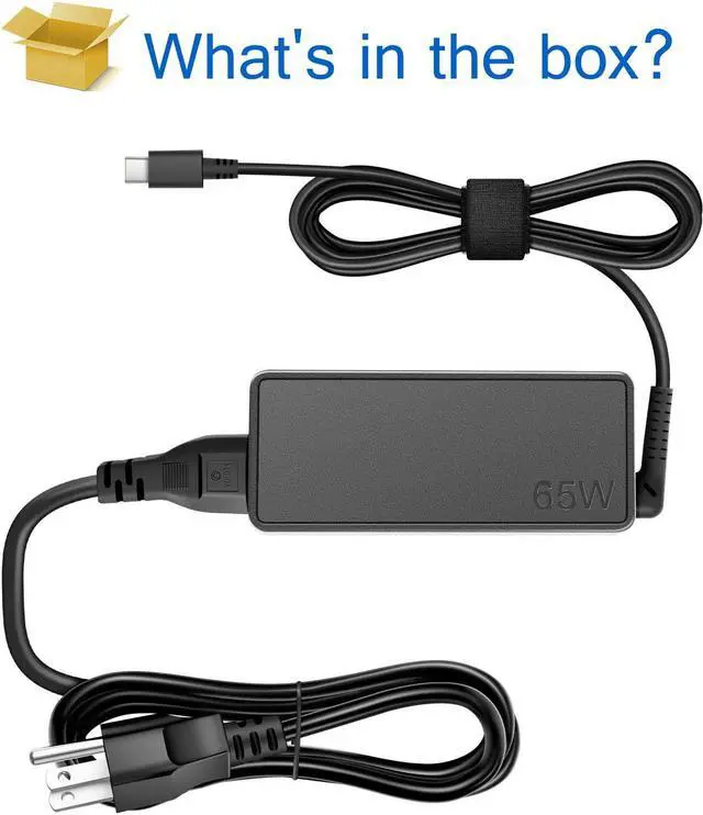 Alt view image 7 of 7 - USB C Laptop Charger 65W 45W for Lenovo Chromebook 100e 300e 500e C330 S330 ThinkPad T480 T480s T580 T580s E480 E580 Yoga A485 T490S T590 C930 C940 13 IdeaPad 730s AC Adapter Power Supply