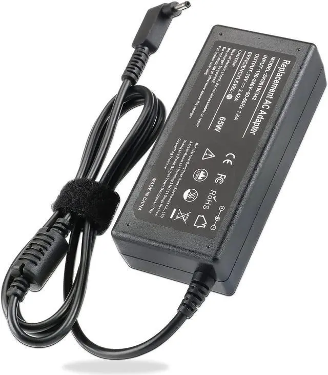 Alt view image 2 of 6 - 65W AC Power Adapter Charger for Acer Chromebook 11 13 14 15 R11 CB3-131-C3SZ CB3-431 CB3-532 CB5 CB5-132T C730E-C4BA C720 C720P C740 Aspire One Cloudbook 11 14 AO1-131-C7DW C9PM A13-045N2A