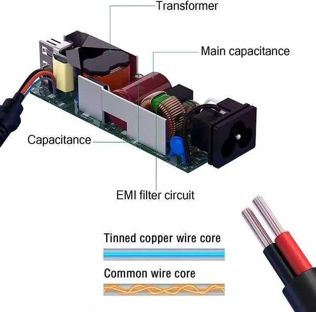 Alt view image 4 of 6 - 65W AC Power Adapter Charger for Acer Chromebook 11 13 14 15 R11 CB3-131-C3SZ CB3-431 CB3-532 CB5 CB5-132T C730E-C4BA C720 C720P C740 Aspire One Cloudbook 11 14 AO1-131-C7DW C9PM A13-045N2A
