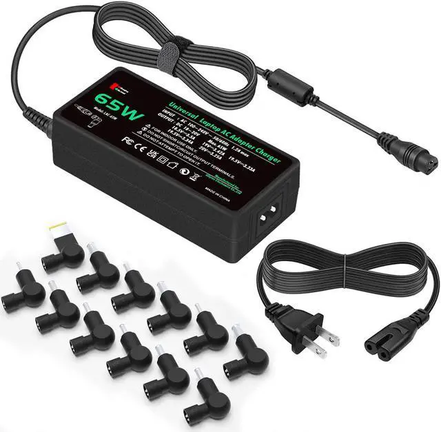 Main image of Tectra 65W Universal Laptop Charger AC Power Adapter for HP Dell Acer Asus Lenovo IBM Toshiba Compaq Samsung Sony Fujitsu Gateway Notebook Ultrabook 12 Tips Laptop Power Supply Cord