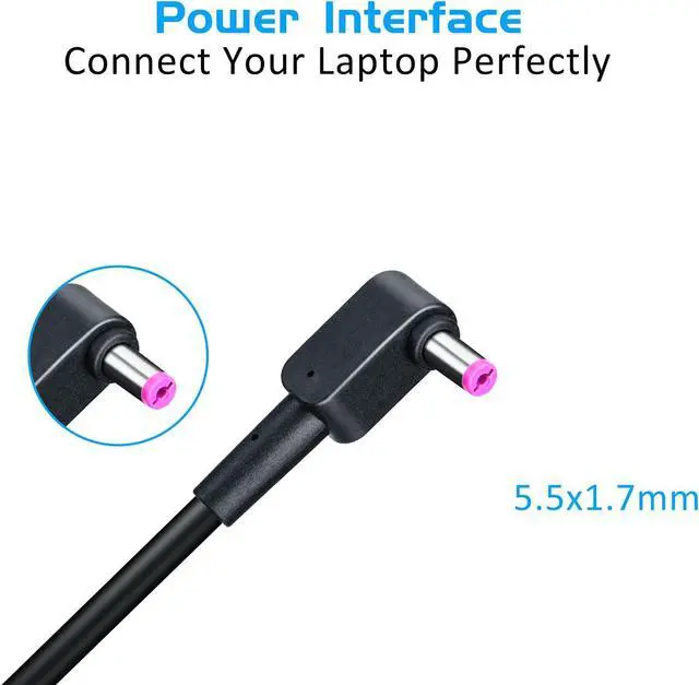 Alt view image 4 of 6 - 135W AC Adapter Charger for Acer AN515 V15 V17 7 Gaming Aspire Z3 23" 23.8" Series Z3-615 Z3-710 Z3-715 Predator Helios 300 Aspire 7 A715 Laptop Adapter Power Supply Cord