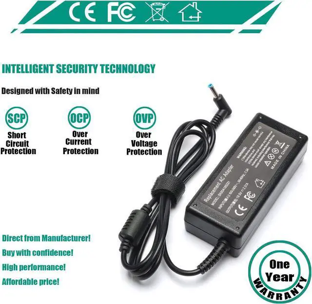Alt view image 6 of 7 - 45W AC Adapter Laptop Charger Compatible for HP Pavilion X360 Charger m3-u103dx m3-u001dx 11-n010dx 13-a010dx 13-a110dx 13-s128nr 14m-ba013dx 15-br095ms Notebook Convertible PC Power Supply Cord