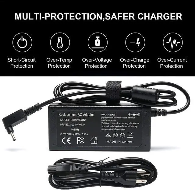 Alt view image 5 of 7 - 65W AC Adapter for Acer Swift Spin 1 3 5 SP111-31 SP111-31N SP111-32N SP111-33 SP113-31 SP314-51 SP315-511 SP513-51 SP513-52N SF114-32 SF314-51 SF314-52 SF315-52 Power Supply Adapter Cord