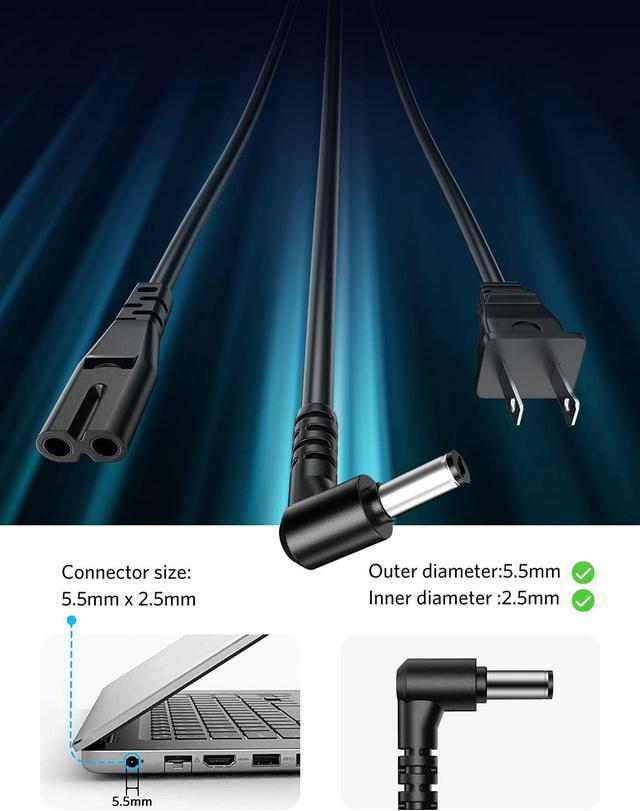 Alt view image 2 of 7 - 65W Laptop Charger for Toshiba 19v 3.42A AC Adapter for Toshiba Satellite C55-B5300 C55-B5353 C55D-A5108 C55D-A5120 C55D-A5206 C55D-A5208 S75 C75D L775 L655 P755 C855-S5194 P75-A7200 Power Supply Cord