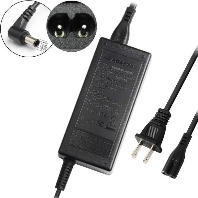 Alt view image 2 of 4 - ARyee 16V 4A 6.5 X 4.4mm AC Adapter Laptop Charger Power Supply for Sony Vaio PCG-4A1L PCG-4B1L PCG-4F1L PCG-4F2L PCG-4G1L PCG-4G2L PCG-4H2L PCG-4J1L PCG-4K1L, fit for Sony VGP-16V8 PCGA-AC16V3 PCGA-A