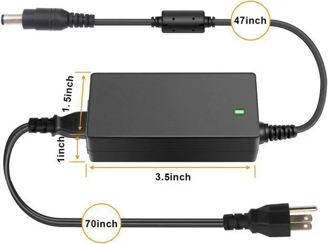 Alt view image 6 of 7 - 45W AC Adapter Charger for Dell Inspiron 13-7000 15-5000 15-3000 5100 Series 5559 5558 5755 5758 3552 5378 7378 5570 LA45NM140 HA45NM140 0YTFJC 0KXTTW 0CDF57 P58F P32E P97F XPS 13 Power Supply Cord