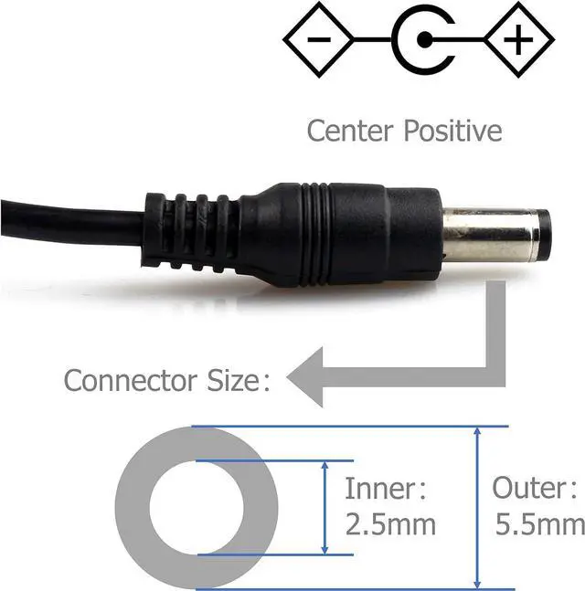 Alt view image 6 of 7 - AC to DC 9V 1.5A Power Supply Adapter with 5.5mm x 2.1mm Connector Plug for Android Tablets Webcam Routers Toys Recorder Bluetooth Speaker