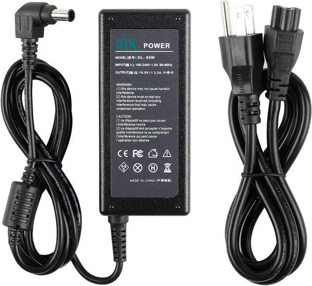 Main image of DTK 19.5V 3.3A 65W for Sony Ac Adapter Laptop Computer Charger/Notebook Pc Supply Power Source Connector Size: 6.5X4.4mm