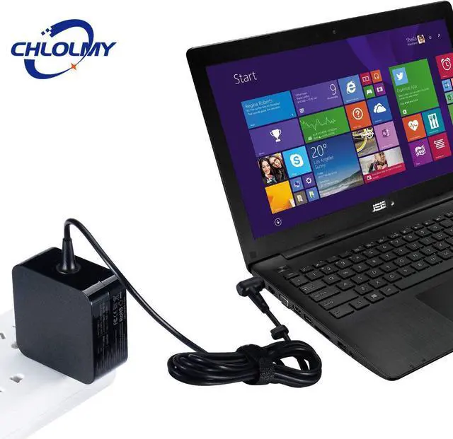 Alt view image 2 of 2 - 33W 1.75A 19V AC Adapter Charger Compatible with Asus Vivobook X200MA X200M X200CA X200C X200 X202E X202 X201E X201 Q200E Q200 S200E S200 R417SA R417S R417MA R417M R417 Power Adapter Cord