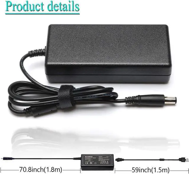 Alt view image 2 of 7 - 19V 90W Ac Dc Adapter for HP 18'' 19'' 20" 21" 32" HP Pavilion (N193) 20" 23'' OMEN Gaming All-in-One Desktop PC Monitor HP 20B, 23B Series 19-2304 19-2304 22-3010 22-3010 Power Supply Cord