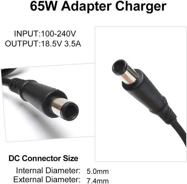 Alt view image 2 of 7 - 90W AC Adapter Laptop Charger for Hp Elitebook 8460p 8470p 8440p 8560p 8760p 8460w 8470w 8570w, HP Probook 4430s 4440s 4520s, HP Compaq 6730b 6530b 6560b 6570b, HP Presario 2210B 2510P CQ40 CQ45 Cq50