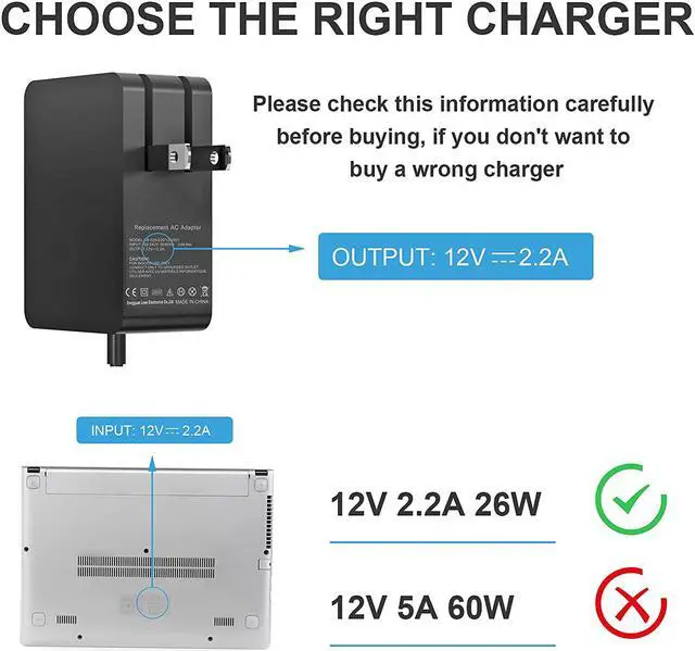 Alt view image 4 of 7 - 12V 2.2A AC-Adapter for Samsung-Chromebook-Charger 2 3 PA-1250-98 Xe500c13 Xe500c12 Xe501c13 500C 501C Xe503c12 Xe503c32 503C Laptop Power Supply Cord