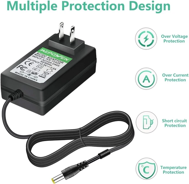 Alt view image 2 of 5 - New AC Adapter for Elmo TT-12 TT-12ID TT12 TT12ID TT-02 9419 TT-02s Projector Interactive Document Camera #1331 P/N : Elmo 5ZA0000104C Power Supply Cord Cable PS Wall Home Battery Charger 12V