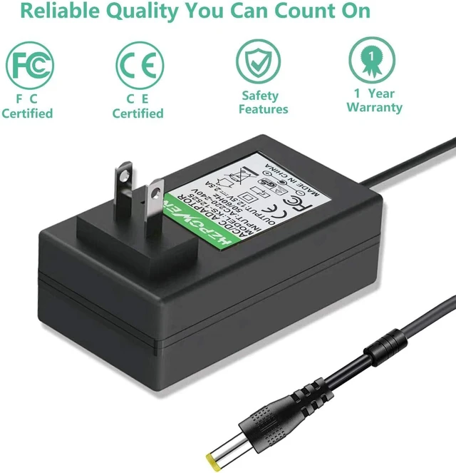 Alt view image 3 of 5 - New AC Adapter for Elmo TT-12 TT-12ID TT12 TT12ID TT-02 9419 TT-02s Projector Interactive Document Camera #1331 P/N : Elmo 5ZA0000104C Power Supply Cord Cable PS Wall Home Battery Charger 12V