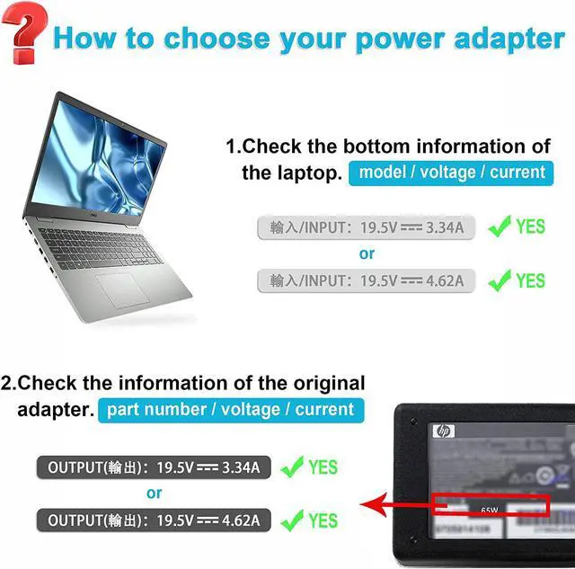 Alt view image 3 of 7 - New 90W&65W Ac Adapter Charger Power Supply for Dell Latitude E5430 E6510 E7450 E5470 E6430 E6430s E7470 E7440 E6420 E6540 E5440 E6530 Inspiron 1525 1501 1545 5748 3521 3531 3520 Laptop Power Cord