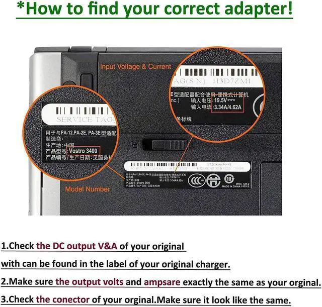 Alt view image 6 of 7 - AC Adapter Charger for HP 15Z-EF100, 17-BY1091NR. by Galaxy Bang USA