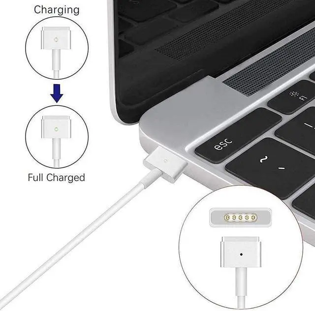 Alt view image 5 of 7 - Mac Book Pro Charger, 60W Magnetic T-tip Power Adapter Charger Compatible with Mac Book Charger/Mac Book Air(After Late 2012).