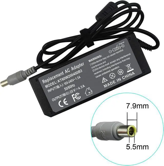 Alt view image 2 of 6 - Shareway 90W 65W Replacement Power Supply for Lenovo Thinkpad T400 T410 T420 T430 T430u W500 Twist S230u 42T4422 42T4423 40Y7657 40Y7699 [7.9mm5.5mm]