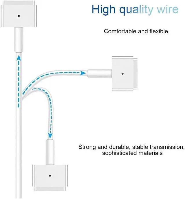 Alt view image 3 of 5 - Mac Book Pro Charger,Replacement for Mac Book Pro 13 Inch 2012-2016 Retina Display AC 60W 2 T Shape Connector Power Adapter