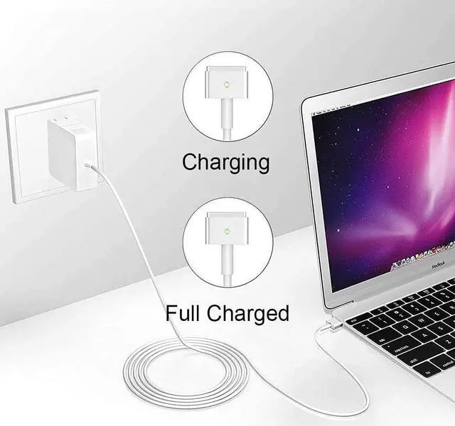 Alt view image 5 of 5 - Mac Book Pro Charger,Replacement for Mac Book Pro 13 Inch 2012-2016 Retina Display AC 60W 2 T Shape Connector Power Adapter