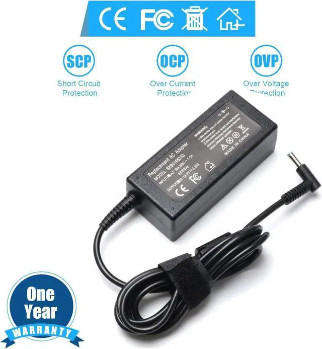 Alt view image 6 of 6 - 65W 19.5V 3.33A AC Adapter Replacement for HP EliteBook 700 800 1000 Series Notebook PC 725 745 755 820 840 850 1020 1030 1040 G2 G3 G4 G5 Laptop Charger Power Supply Cord (10Ft/3m)