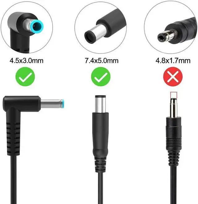 Alt view image 3 of 6 - 150W AC Charger Fit for HP Zbook 15v G5 Mobile Workstation Notebook PC Laptop Power Supply Adapter Cord