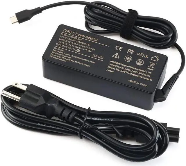 Main image of 65W 45W USB/Type C Adapter Lapptop Charger Compatible with Lenovo ThinkPad T480 T480s T580 T580s T490S E580 Lenovo Chromebook 100e 300e 500e Lenovo Yoga C930 C940 C630 S730 920 910 Power Supply Cord