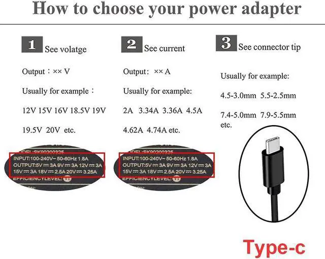 Alt view image 2 of 6 - 65W 45W USB/Type C Adapter Lapptop Charger Compatible with Lenovo ThinkPad T480 T480s T580 T580s T490S E580 Lenovo Chromebook 100e 300e 500e Lenovo Yoga C930 C940 C630 S730 920 910 Power Supply Cord