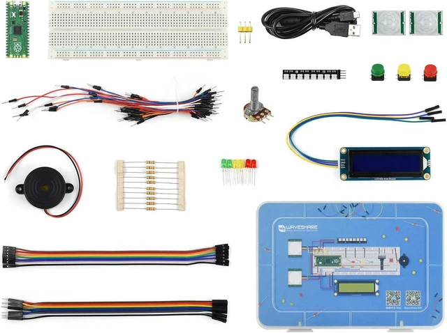 Alt view image 2 of 6 - Waveshare Basic Kit Compatible with Raspberry Pi Pico(Included) MicroPython Programming Learning Kit